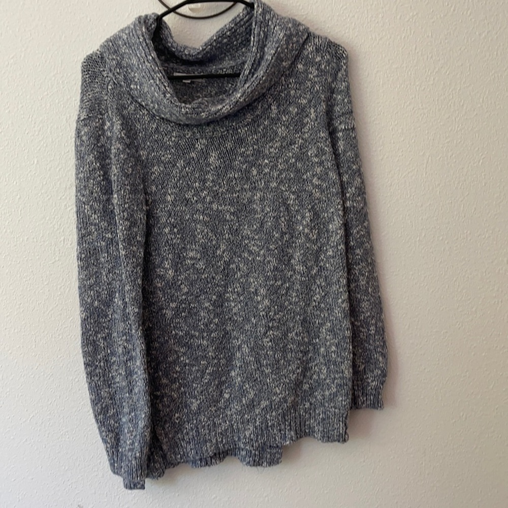 Blue and gray sweater